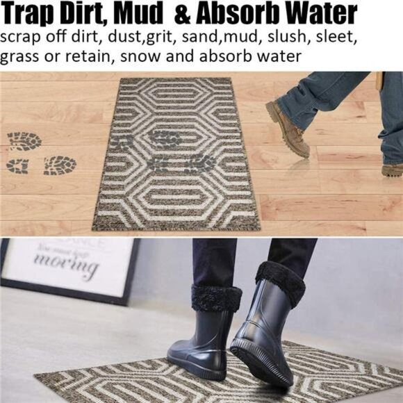 24"x 36", Absorbent Front Back Door Mat Floor Mats, Rubber Backing Non Slip - Picture 2 of 7
